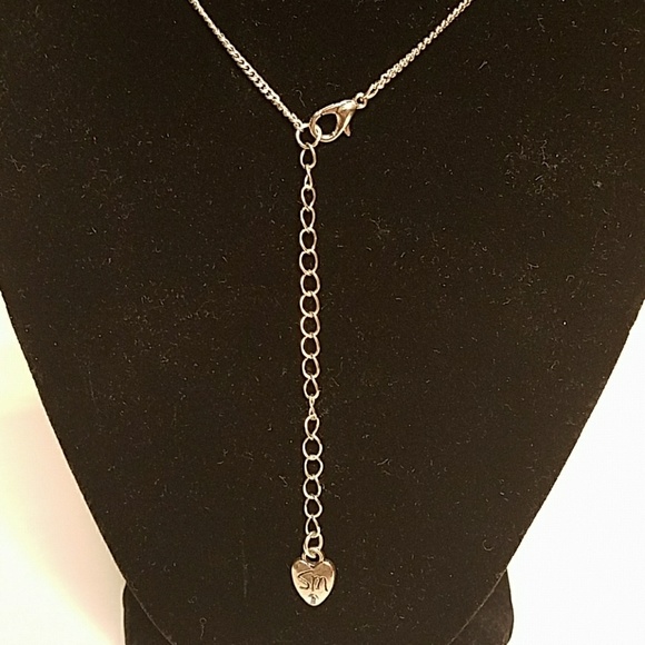 Silver necklace with beaded tassel - Picture 3 of 3